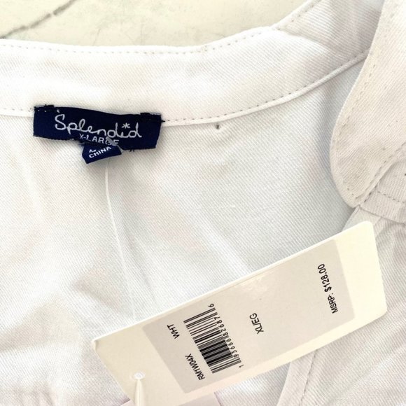 Splendid Surplice Front Crossover  Top White - Picture 5 of 6